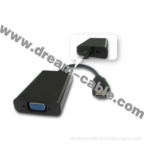 HDMI to VGA&Mirco USB Converter Aluminum Case